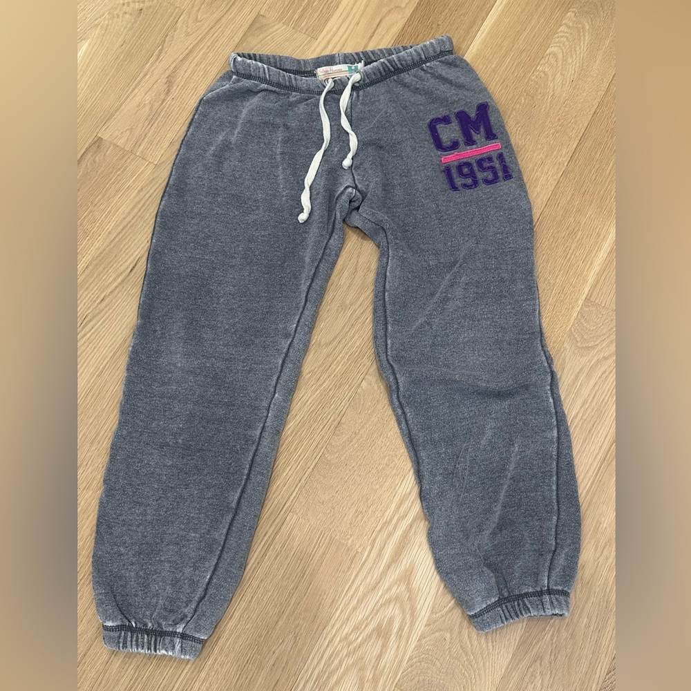 Vintage havana gray drawstring sweatpants with "CM 1951" embroidered on the leg